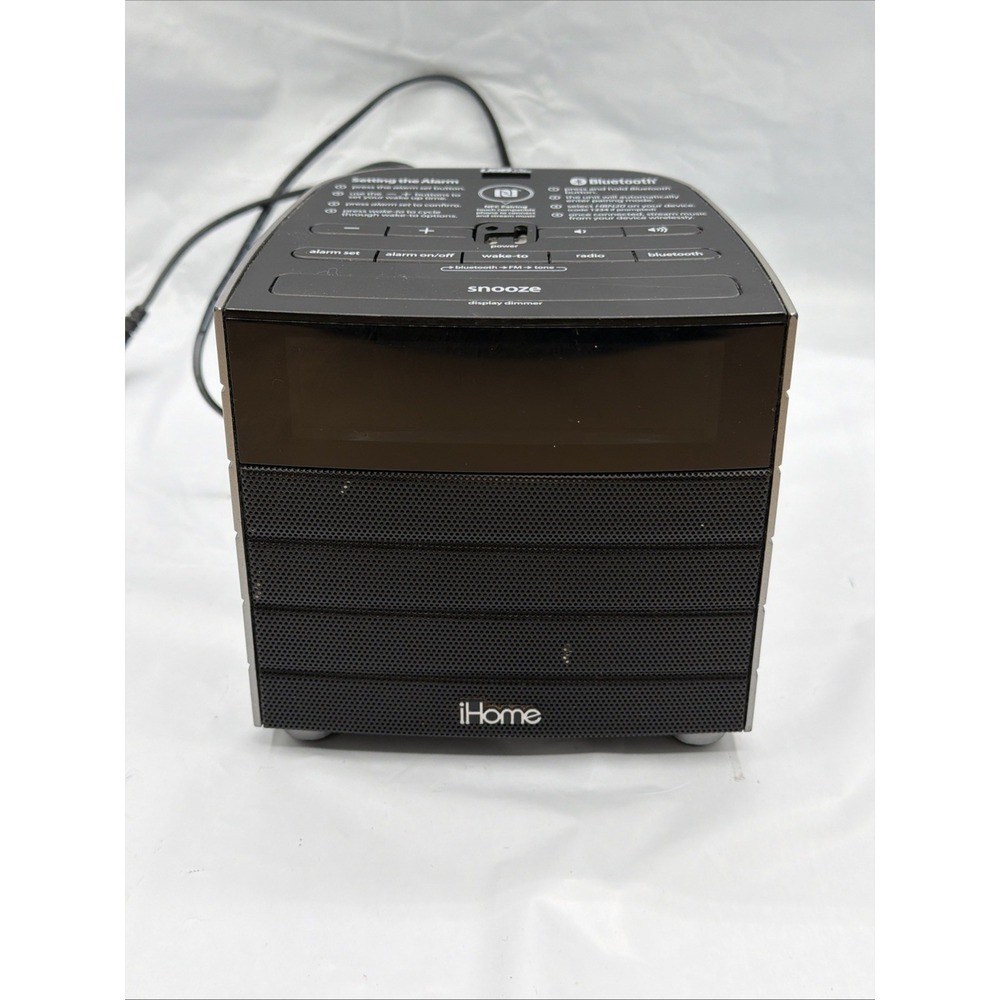 iHome  IBN20 Dual Alarm FM Clock Radio (w/ Bluetooth Speaker and USB Charging)